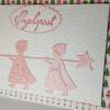 Engelpost Rosa Engel bringen Weihnachts-Grüße Weihnachtskarte Handmade Bild 2