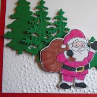 Weihnachtskarte,Weichtsmann,Weihnachtspost,Advent,Grußkarte,Glückwunschkarte,Weihnacht,Grün,Handarbeit,Weihnachtsgrüsse, Bild 2