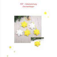 Sternanhänger Häkelanleitung PDF Datei , Weihnachtsstern, Ornamente, Weihnachten Dekoration Bild 5