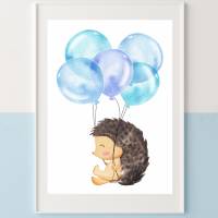 Kinderbild "Igel mit Luftballons" Bild 2