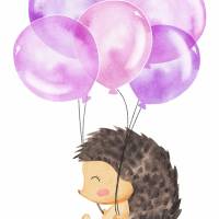 Kinderbild "Igel mit Luftballons" Bild 3