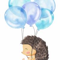 Kinderbild "Igel mit Luftballons" Bild 4