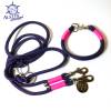 Leine Halsband Set blau, pink, für kleine Hunde mit 6 mm Tau Bild 2
