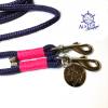 Leine Halsband Set blau, pink, für kleine Hunde mit 6 mm Tau Bild 9