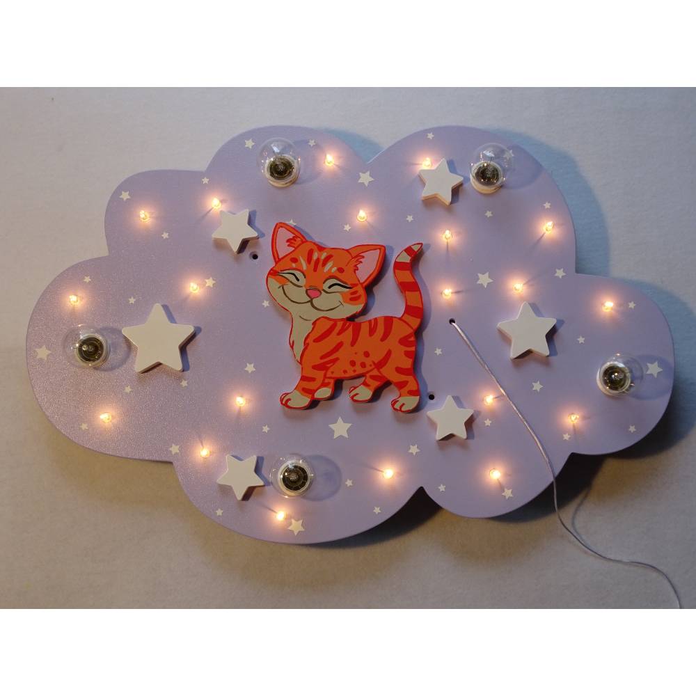 Kinderzimmer Deckenleuchte Lampe "Kati Katze" ; handgefertigt und individuell