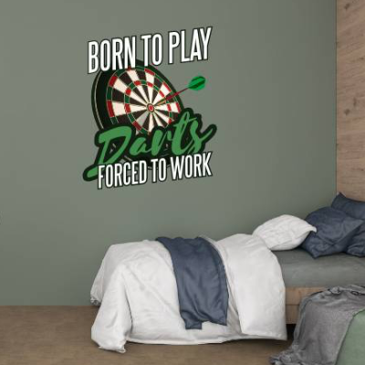 Top Wandtattoo Born to Play für das Wohnrzimmer, Jugendzimmer,konturgeschnitten in 12 Größen ab 25 cm B x 30 cm H