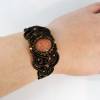 Makramee Armband mit Sonnenstein und Messing-Perlen Bild 5