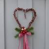 Perlen-Herz aus Draht zur Fenster-Wand-Deko, Türkranz, Geschenk für Weihnachten Bild 10