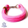 Leine Halsband Set pink, blaues Leder, für kleine Hunde mit 6 mm Tau Bild 8