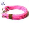 Leine Halsband Set pink, blaues Leder, für kleine Hunde mit 6 mm Tau Bild 9