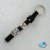 Schiebeperlen  Schlüsselanhänger Handarbeit schwarz weiß  Schiebe Perlen  ART 4300 Bild 3