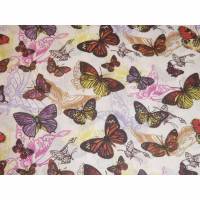 9,80 EUR/m Stoff Baumwolle Schmetterlinge bunt Bild 1