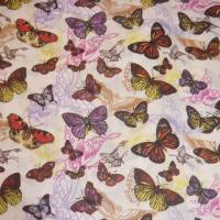 9,80 EUR/m Stoff Baumwolle Schmetterlinge bunt Bild 3