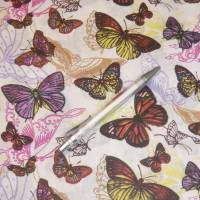 9,80 EUR/m Stoff Baumwolle Schmetterlinge bunt Bild 7