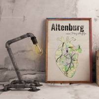 Stadtkarte ALTENBURG - Deine Lieblingsstadt I Digitaldruck Stadtplan citymap City Poster Kunstdruck Stadt Karte Bild 1