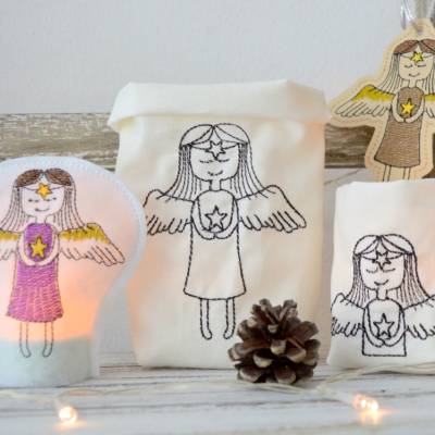 Stickdatei Schutzengel SET