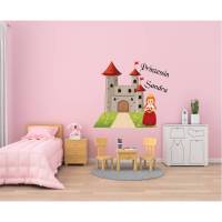 Top Wandtattoo Prinzessin für das Kinderzimmer, Spielzimmer,konturgeschnitten in 6 Größen ab 40 cm B x 30 cm H Bild 1