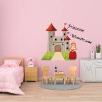 Top Wandtattoo Prinzessin für das Kinderzimmer, Spielzimmer,konturgeschnitten in 6 Größen ab 40 cm B x 30 cm H Bild 2