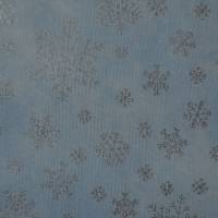 hellblauer Baumwollstoff Webware mit silbernen Schneesternen 50 x 112 cm Nähen Bild 4