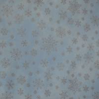 hellblauer Baumwollstoff Webware mit silbernen Schneesternen 50 x 112 cm Nähen Bild 6