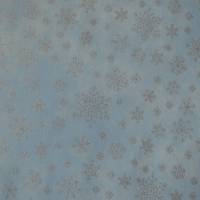hellblauer Baumwollstoff Webware mit silbernen Schneesternen 50 x 112 cm Nähen Bild 7