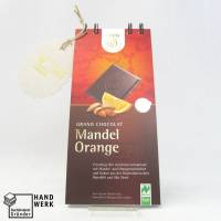 Notizblock, Originalverpackung Zartbitter-Schokolade Mandel Orange, Upcycling Bild 1