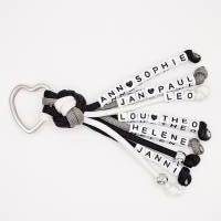 Schlüsselanhänger mit Wunschtext, und Perlen, Schlüsselanhänger mit Name, Wunschtexte Bild 5