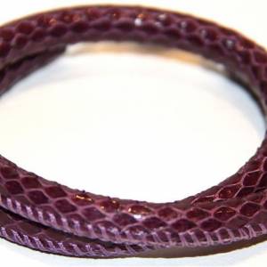 Edles Armband Schlangenleder Violett - 925 Silber - Bild 4