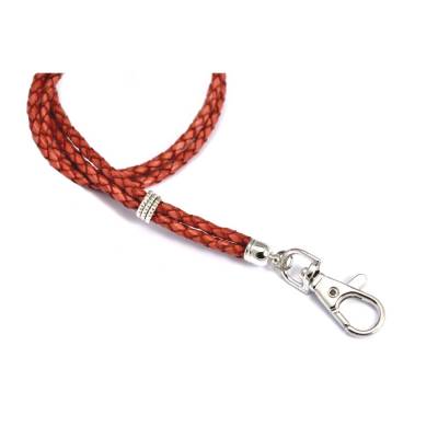 Schlüsselband aus Leder - rot