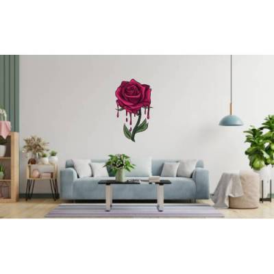 Sehr schönes Wandtattoo Rose ,konturgeschnitten in 6 Größen ab 30 cm x 45 cm