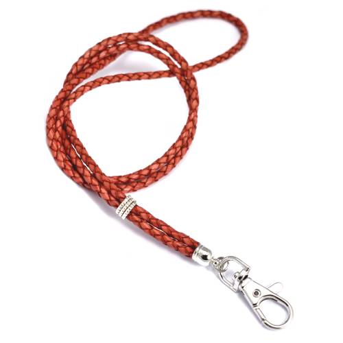 Schlüsselband aus Leder - rot