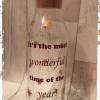 Flasche mit Korken - beleuchtet - Aufschrift "It's the most wonderful time of the year"! verziert mit Sterne Bild 3