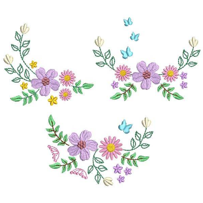 Stickdatei Blümchen Tür 8