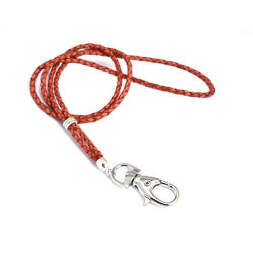 Schlüsselband aus Leder - rot