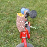 Lenkertasche für Laufrad / Kinderrad / Roller "Punkte braun" Bild 3