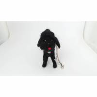 Kotbeutelspender aus schwarzem Filz, Gassitäschchen, Etui für Kotbeutel, Hunde Accessoires, Tasche für Kotbeutel Bild 1