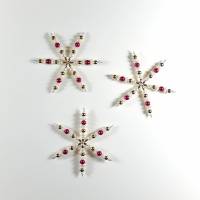 3 Perlensterne Sterne Weihnachtsdeko Tischschmuck Dekoration Bild 4