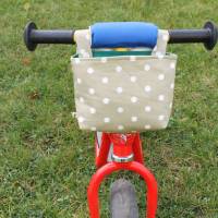 Lenkertasche für Laufrad / Kinderrad / Roller "Punkte beige" Bild 2