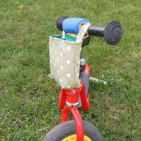 Lenkertasche für Laufrad / Kinderrad / Roller "Punkte beige" Bild 3