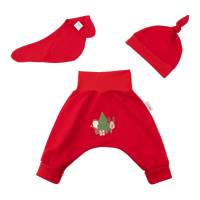 Baby Kinder Mädchen Jungen Set Pumphose-Mütze-Tuch Weihnachten Geschenk Gr. 62 SOFORTKAUF Einzelstück Bild 1