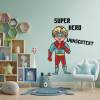 Super Wandtattoo Superheld  für das Kinderzimmer, Spielzimmer,konturgeschnitten in 6Größen ab 30 cm B x 45 cm H Bild 2