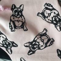 Baggy Pants, Pumphose, Babyhose, und Hoodie Französische Bulldogge Rosa Bild 5