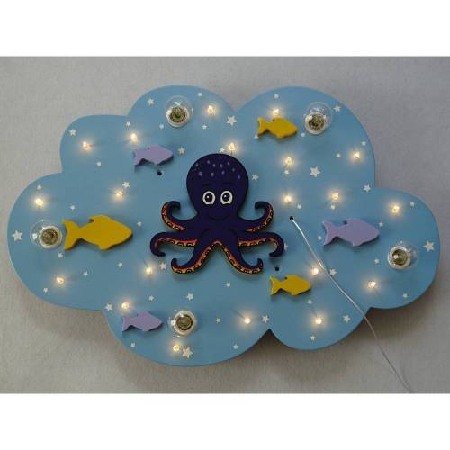 Kinderlampe Deckenleuchte "OTTO OCTOPUS" handgefertigt und individuell