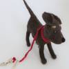 Kotbeutelspender Hund aus braunem Filz, Gassitäschchen, Hunde Accessoires, Tasche für Kotbeutel Hundebesitzer Bild 2