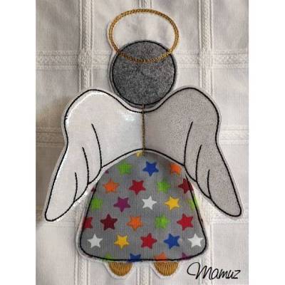 *  Schutzengel mit 3D Flügel  *  Doodle Datei in 3 Größen für Rahmen