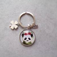 Panda 2023  Cabochon Rund  Schlüsselanhänger , Glücksbringer Bild 2