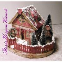 Nostalgisches  Weihnachtshaus *Weihnachtsdeko * Adventshäuschen * Handmade * Geschenk * Bild 1