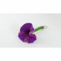 Schlüsselanhänger Filzblüte, einmaliger Taschen-, Schlüssel- oder Rucksackanhänger für Blumenfreunde Bild 1