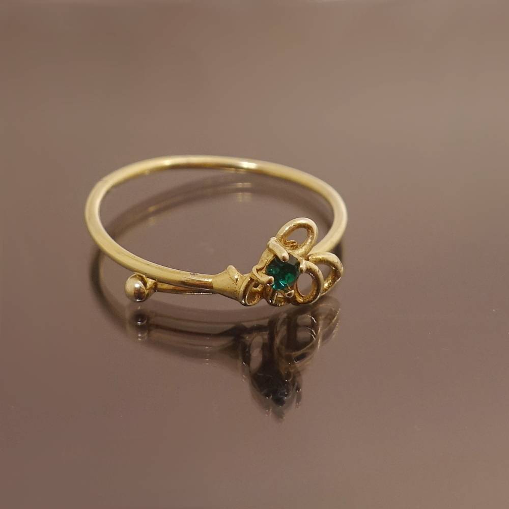 Vintage Ring aus vergoldetem Silberdraht, Einzelstück Bild 1