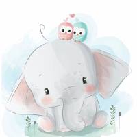 Kinderbild "Elefant mit seinen Freunden" Bild 2